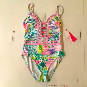 NWT Lilly Pulitzer One Piece Swim - Private Island Print